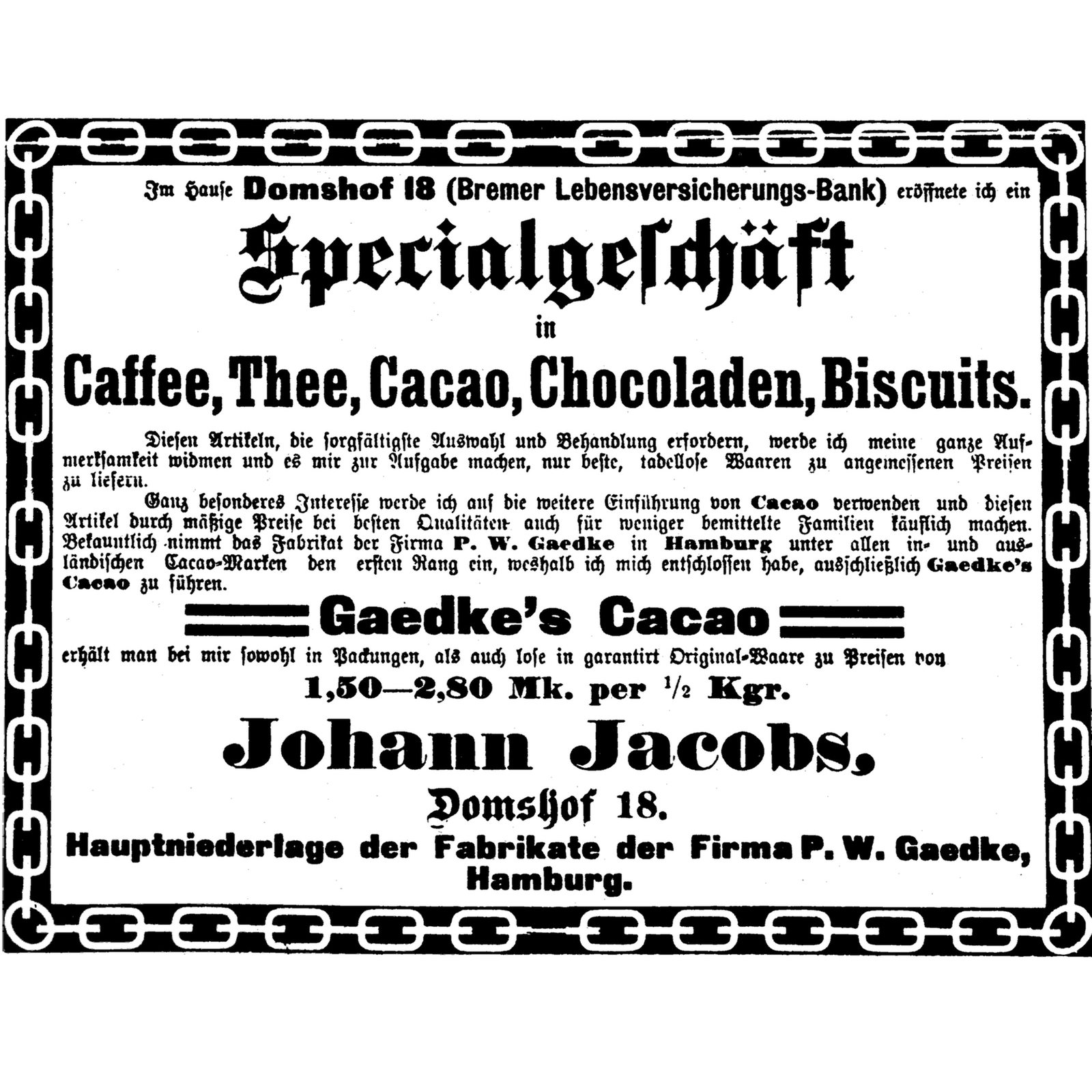 Vom Bauernsohn Zum Kaffee Konig 125 Jahre Jacobs Buten Un Binnen