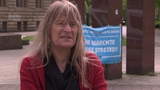 Geno-Betriebsrätin Ariane Müller bei einer Demo.
