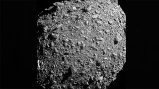 Oberfläche des Asteroiden Dimorphos (Satellitenbild)