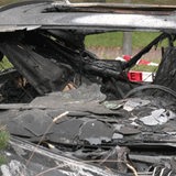 Bild eines ausgebrannten Autos
