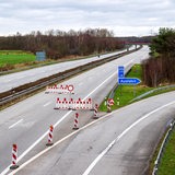 Die A27 ist für den Verkehr gesperrt. 