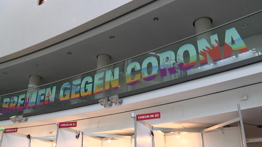 Banner mit der Aufschrift "Bremen gegen Corona"
