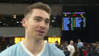 Eisbären-Basketballer Adrian Breitlauch nach dem Spiel im Interview.