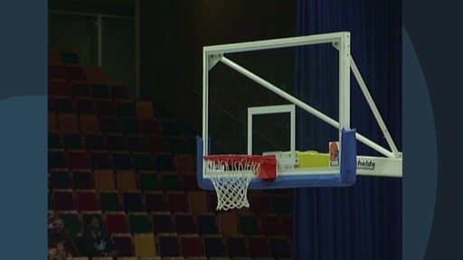 Ein Basketballnetz.