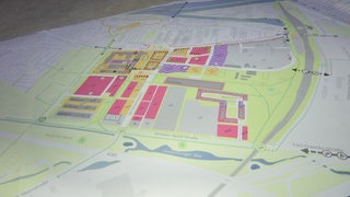 Ein Bebauungsplan, der ein Teil der Stadt Bremen zeigt.