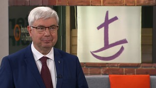 Bernd Kuschnerus, Schriftführer der Bremischen Evangelischen Kirche im Studio von buten un binnen