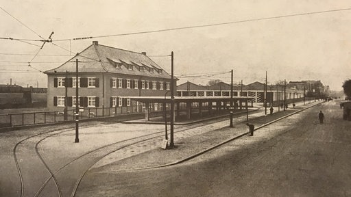 Historisches Foto des Betriebshofs Gröpelingen aus dem Jahre 1926.