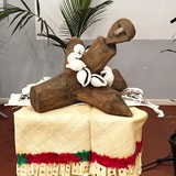 Ein hölzener Bootssteven aus Samoa.