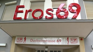 Der Eingang des Bordells Eros 69 in der Bremer Neustadt. 