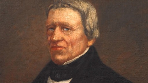 Ein Gemälde zeigt ein Porträt des ehemaligen Bremer Bürgermeisters Johann Smidt.
