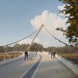 Entwurf für die Rad- und Fußgängerbrücke "Großer Wesersprung Mitte"