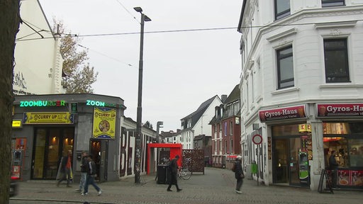 Der Eingang des Bordellbetriebes in der Helenenstraße im bremer Viertel.