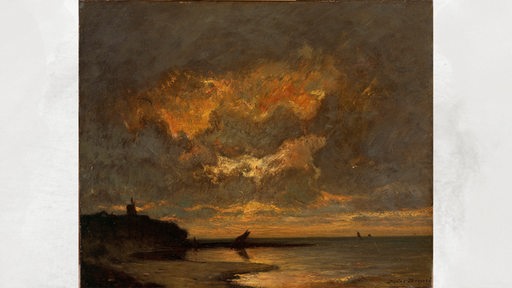 Jules Dupré, Abend an der Küste, 1868, Öl auf Leinwand, 50,7 x 61,6 cm, Kunsthalle Bremen