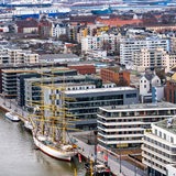 Übersicht des Neuen Hafen in Bremerhaven.