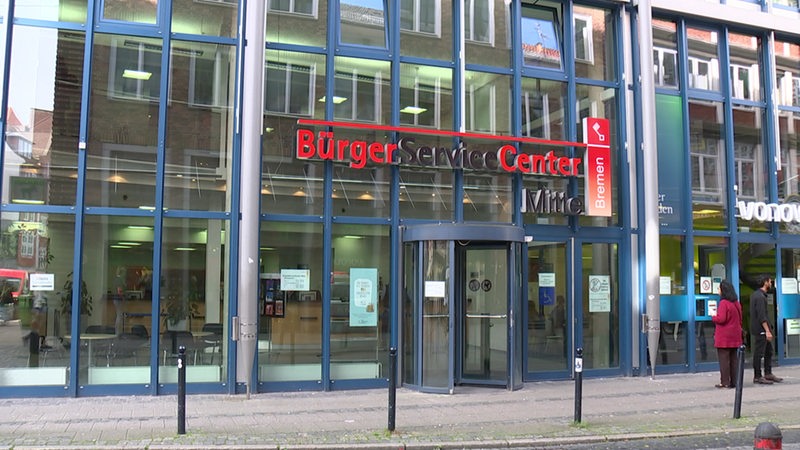 Die Aussenfassade des Bremer Bürger-Service-Centers Mitte in der Innenstadt.