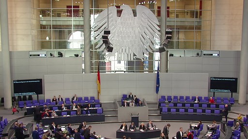 Zu sehen ist eine Debatte im Bundestag