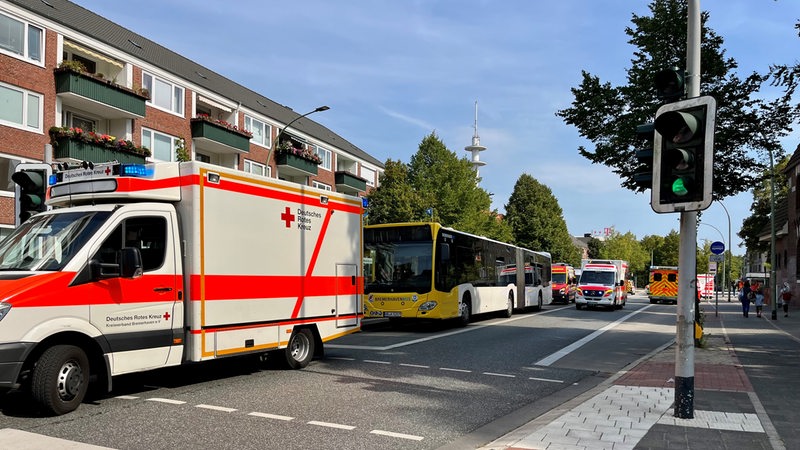 Busunfall in Bremerhaven in er Friedrich-Ebert-Straße
