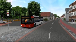 Screenshot des Bussimulators Omsi 2 mit dem AddOn "Bremen Nord Linie 99".
