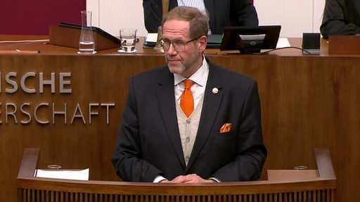 Der CDU Abgeordneter Claas Rohmeyer in der Bremischen Bürgerschaft. 