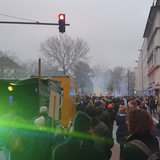 Menschen demonstrieren für die Bremer Kulturszene