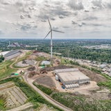 Die Blockland Deponie als Luftaufnahme