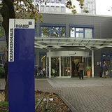 Der Haupteingang von Diako Krankenhaus in Bremen Gröpelingen.