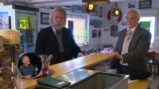 Dirk Böhling in der Rolle als Ludwig Franzius und Jürgen Christian Findorff