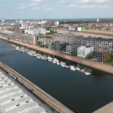 Die Überseestadt von oben.