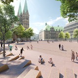 Visualisierter Gestaltungsentwurf für den Bremer Domshof