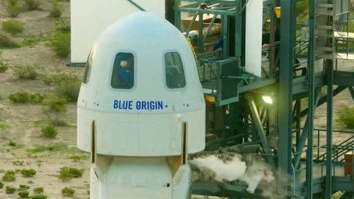 Mit einer Raumkapsel macht Amazon-Gründer Jeff Bezos einen Ausflug ins Weltall.