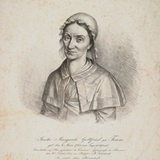 Lithographie von der Giftmischerin Gesche Margarete Gottfried, 1829