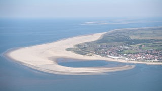 Die ostfriesische Insel Borkum von oben