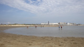 Ebbe am Hauptstrand vor Borkum.