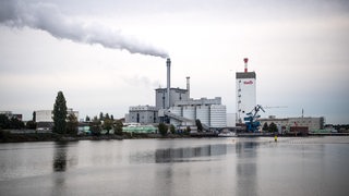 Das Kohlekraftwerk in Bremen-Hastedt an der Weser.