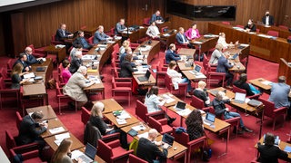 Mitglieder der Bremischen Bürgerschaft nehmen an einer Plenarsitzungen teil.