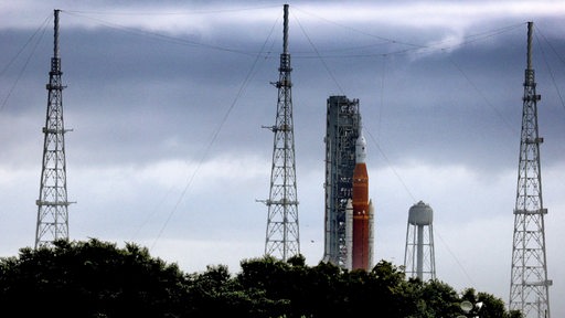 Die Artemis-Rakete im Kennedy Space Center im US-Bundesstaat Florida