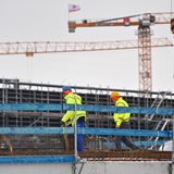 Bauarbeiter auf der Baustelle