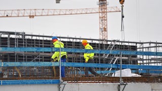 Bauarbeiter auf der Baustelle