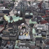 Die Bremer Innenstadt von oben.