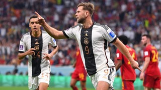 Werder-Stürmer Niclas Füllkrug bejubelt seinen Treffer im WM-Spiel gegen Spanien.