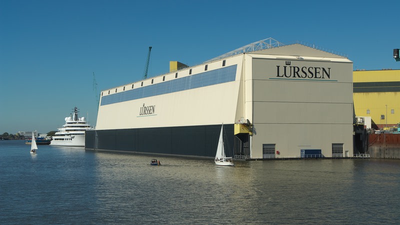 Die Lürssen-Werft in Bremen