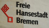 Schriftzug "Freie Hansestadt Bremen" am Gebäude Die Senatorin für Gesundheit, Frauen und Verbraucherschut