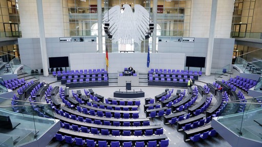 Der Plenarsaal des Deutschen Bundestages im Reichstagsgebäude. Berlin, 25.06.2021