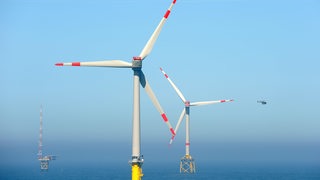 Offshore-Windkraftanlagen 45 Kilometer vor der ostfriesischen Insel Borkum (Archivbild)