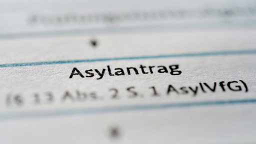 Blick auf einen Asylantrag (Archivfoto). 