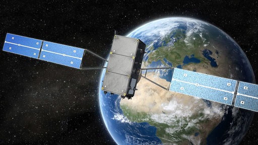 Galileo Satellit OHB vor der Erde