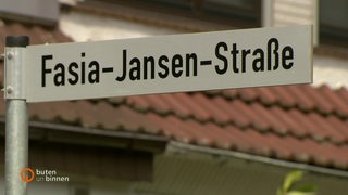 Das Schild der Fasia Jansen Strasse