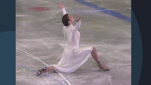 Katharina Witt beim Eiskunstlauf.