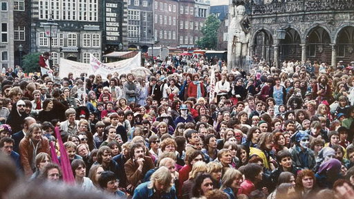 CSD-Demo auf dem Marktplatz Bremen am 30. Juni 1979 