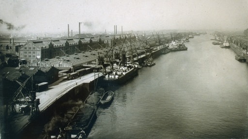Historische Aufnahme: Europahafen, früherer Freihafen I